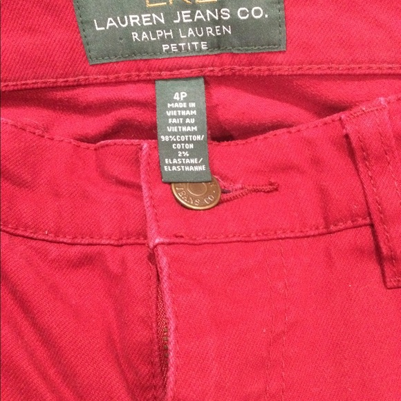 LRL LAUREN JEANS CO. RALPH LAUREN PETITE SIZE 4P STRAIGHT LEG MID RISE - Picture 3 of 4